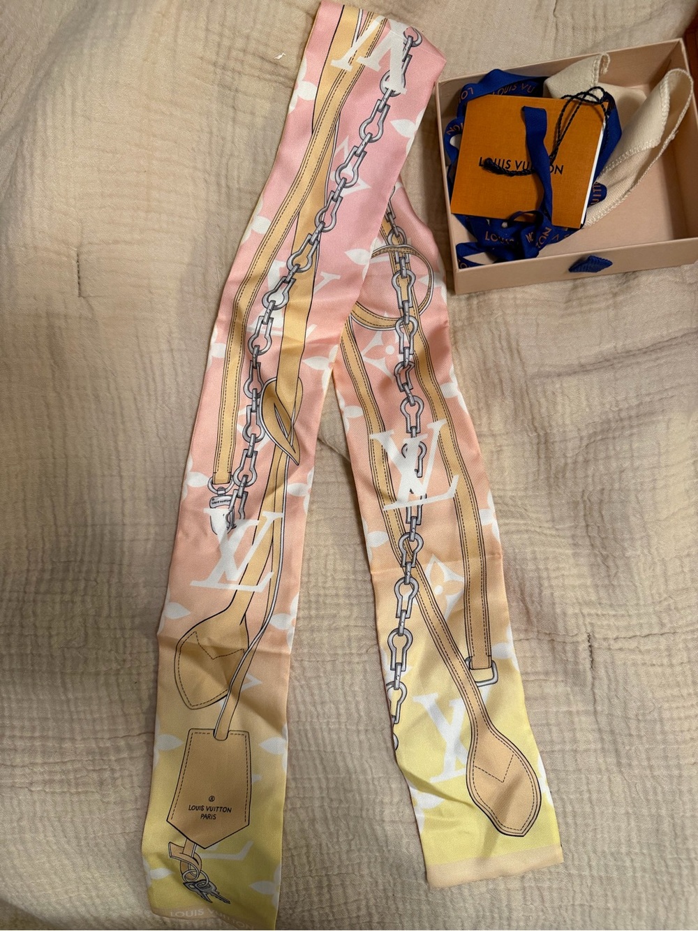 Louis Vuitton Monogram Gradient Bandeau in Pink and Yellow Pastel